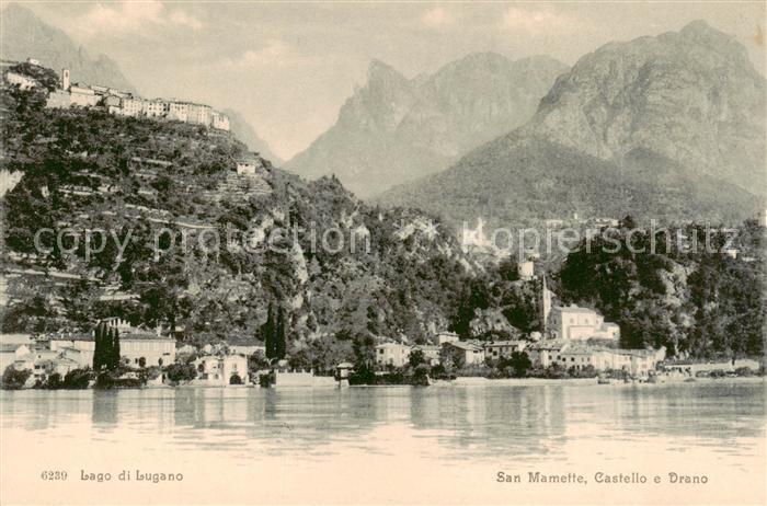 Lago di Lugano TI San Mamette Castello e Drano