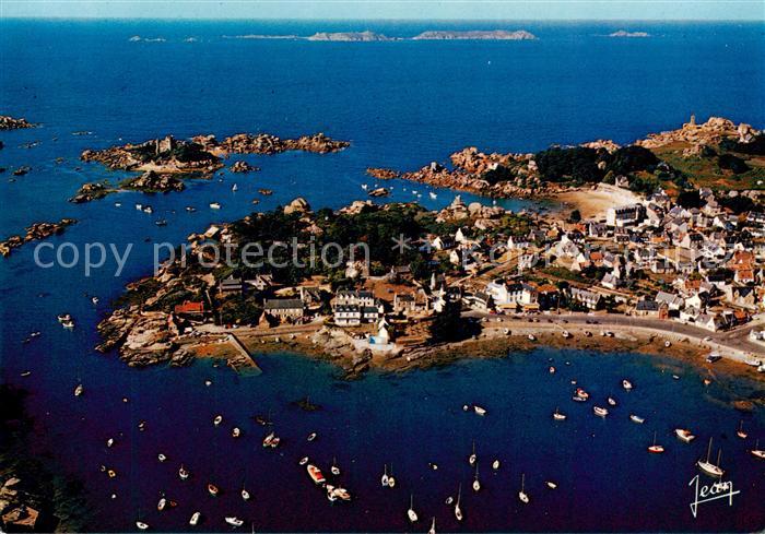 Ploumanach Tregastel Vue generale aerienne du port