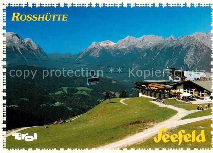 Seefeld Tirol Rosshuette mit Zugspitze und Wettersteingebirge
