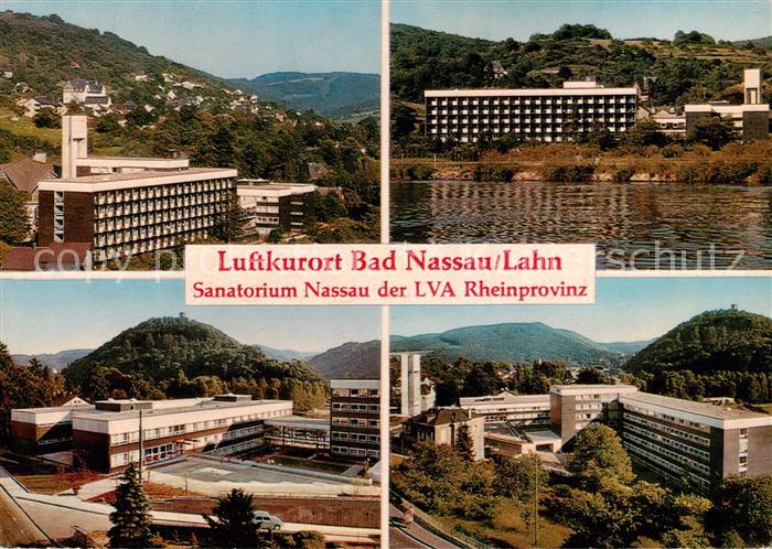 Bad Nassau Panorama Sanatorium Nassau der LVA Rheinprovinz Fliegeraufnahme