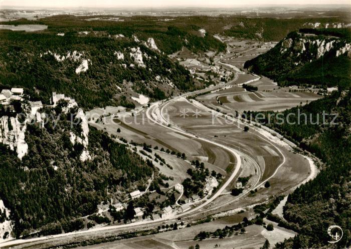 Donautal mit Schloss Werenwag Fliegeraufnahme
