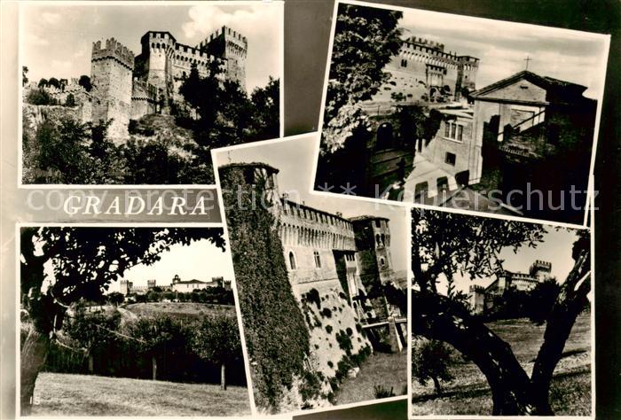 Gradara Pesaro IT Schloss Teilansichten