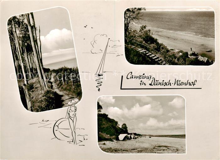 Daenisch-Nienhof Waldweg Strand Camping