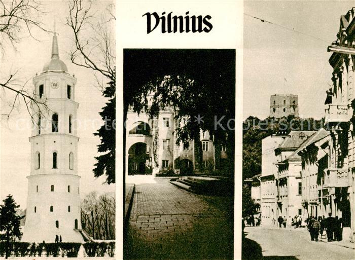 Vilnius Glockenturm am Gediminasplatz Ein Hof der Universitaet Vilnius Gorkistra