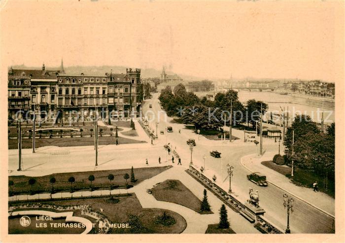 Liege Luettich Les Terrasses et sa Meuse