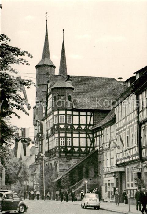 Duderstadt Niedersachsen Rathaus mit Mariensaeule
