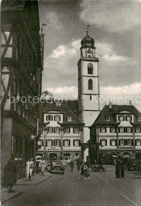 Bad Mergentheim Marktplatz mit Stadtkirche