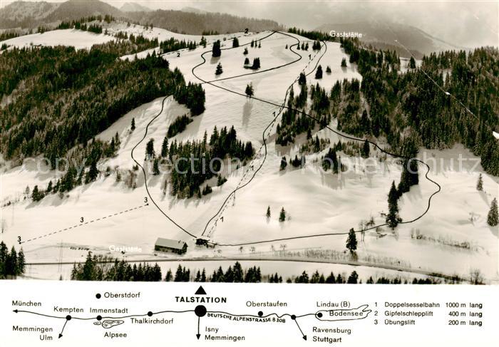 Oberstaufen Oberallgaeu Bayern Skigebiet Huendlealpe