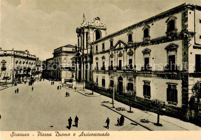 Siracusa Syrakus Sicilia Piazza Duomo e Arcivescovado