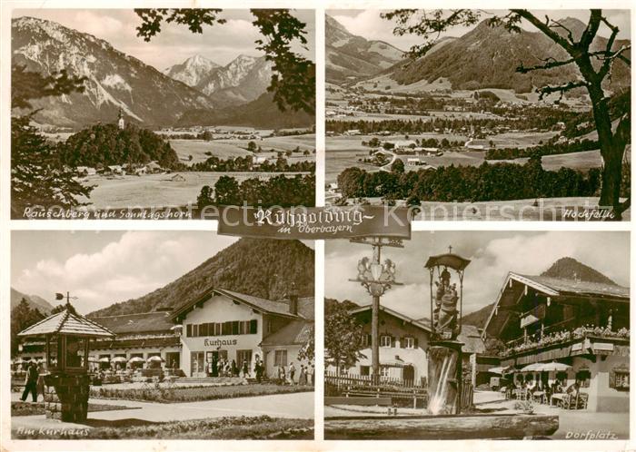 Ruhpolding Bayern Rauschberg und Sonntagshorn Hochfelln Am Kurhaus Dorfplatz