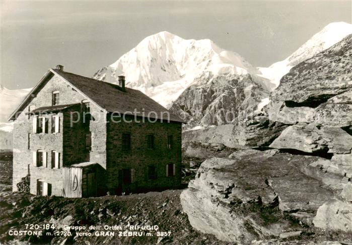 Ortler Cima Ortles 3905m Trentino-Suedtirol IT Rifugio Costone verso Grand Zebru