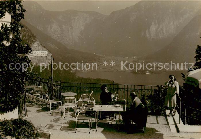 Hallstatt Austria Berggasthof Rudolfsturm Terrasse
