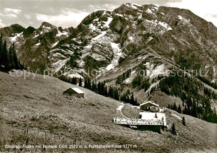 Rossfeld Oberfranken Oberahornalm mit Hohem Goell und Purtschellerhaus