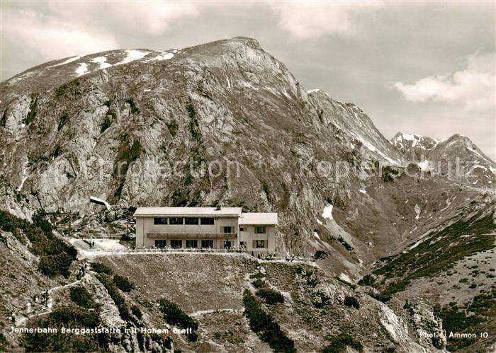 Jennerbahn 1800m Koenigsee Berchtesgaden Berggaststaette mit Hohem Brett