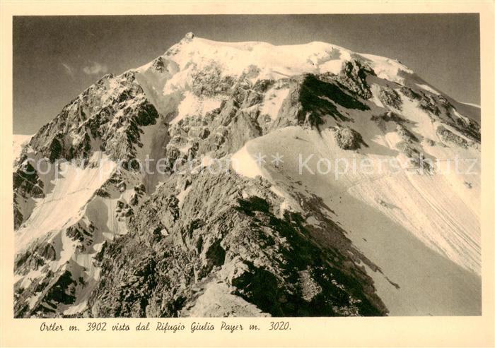 Ortler Cima Ortles 3905m Trentino-Suedtirol IT Visto dal Rifugio Giulio Pajer