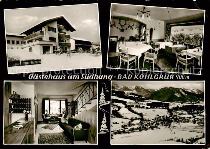 Bad Kohlgrub Gaestehaus am Suedhang Gastraeume Panorama