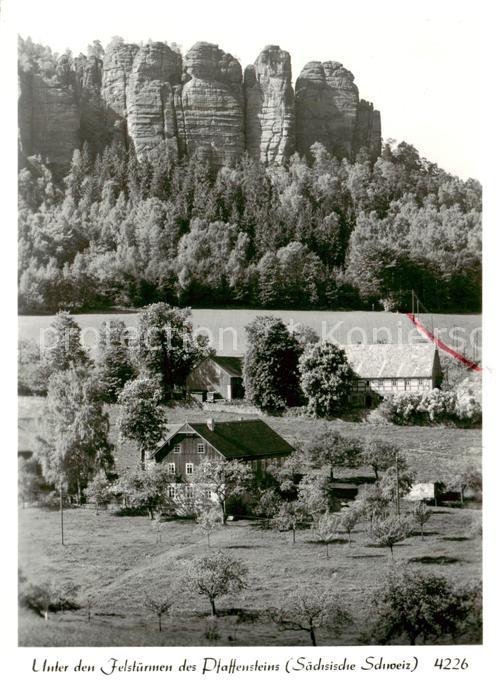 Pfaffenstein Koenigstein Saechsische Schweiz Panorama