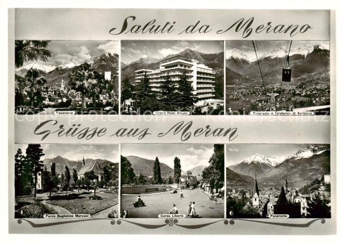Meran Merano IT Panorama Grand Hotel Bristol Haflingerbahn Marconi Park Freiheit