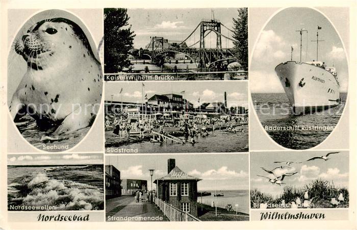 Wilhelmshaven  CITY Seehund Kaiser Wilhelm Bruecke SuedstrandBaederschiff Ruest