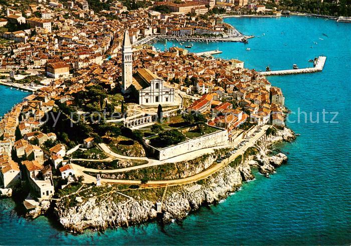 Rovinj Rovigno Istrien Croatia Fliegeraufnahme