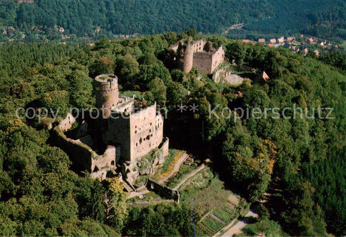 Ottrott le Haut 67 Alsace Vue aerienne des chateaux