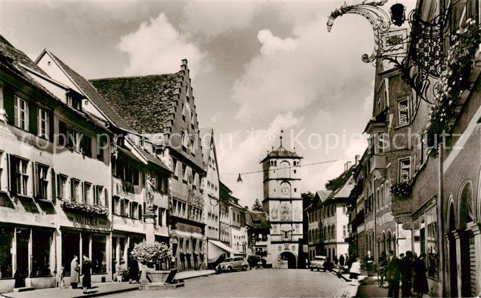 Wangen Allgaeu Herrenstrasse mit Ravensburger Tor