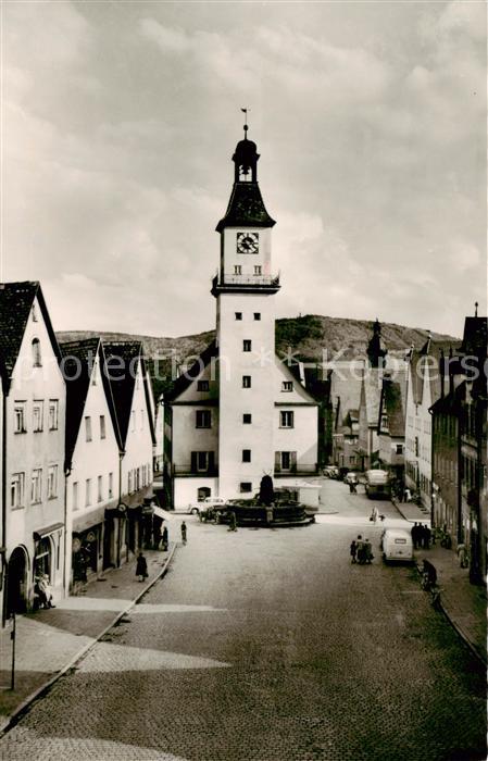 Hersbruck Bayern Marktplatz mit Rathaus