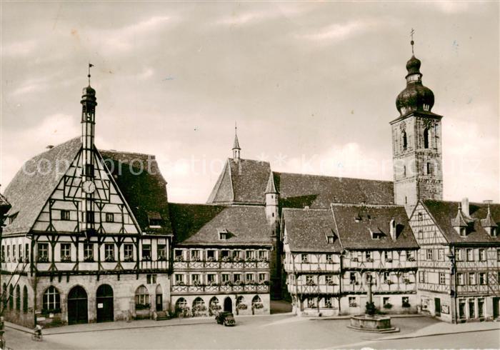 Forchheim Oberfranken Romantischer Rathausplatz