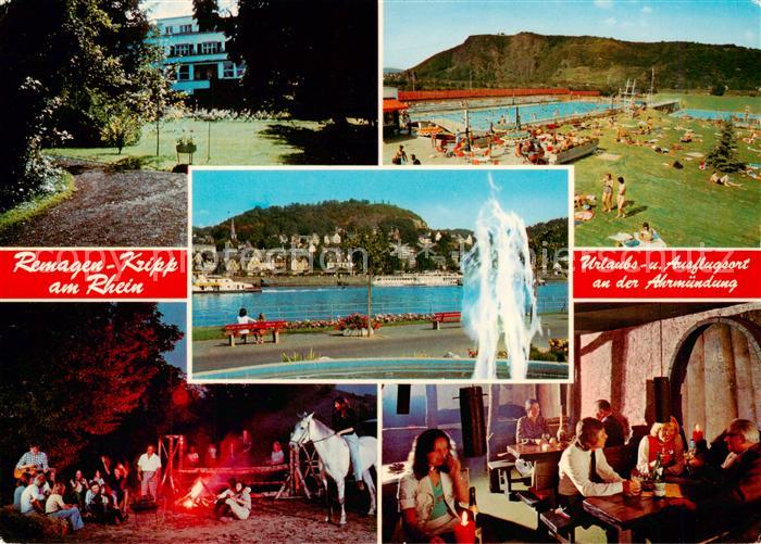 Kripp Bad Teilansichten Freibad Ahrpartie Lagerfeuer Restaurant