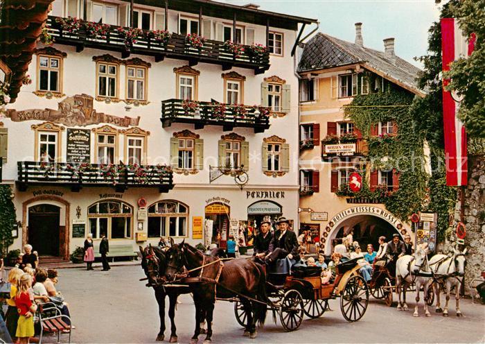 St Wolfgang Wolfgangsee Marktplatz mit Hotel Post und Postkutschen