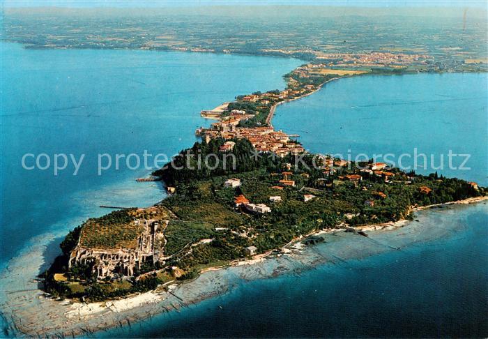 Sirmione Lago di Garda Fliegeraufnahme