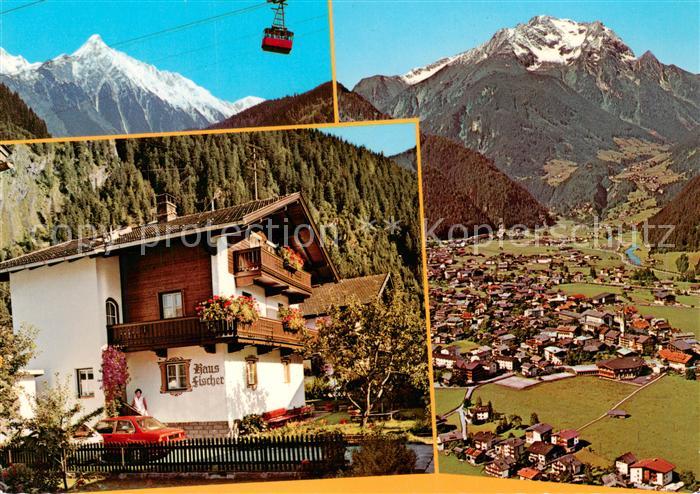 Mayrhofen Zillertal AT Gaestehaus Fischer Panorama Seilbahn
