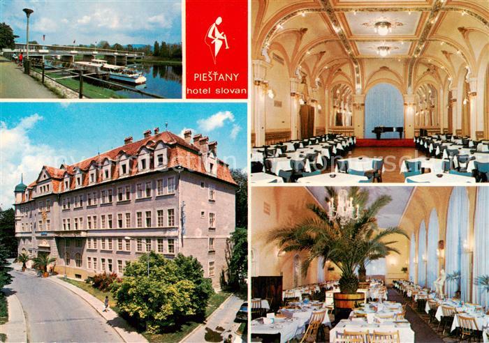 Piestany SK Hotel Slovan Speisesaal Fahrgastschiff Bruecke