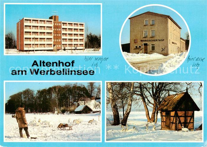 Altenhof Werbellinsee Bettenhaus und FDGB Erholungsheim Maerkischer Hof Am winte