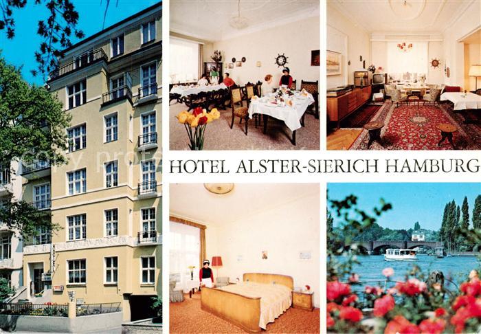 HAMBURG  CITY Hotel Alster Sierich Gastraeume Zimmer Fahrgastschiff