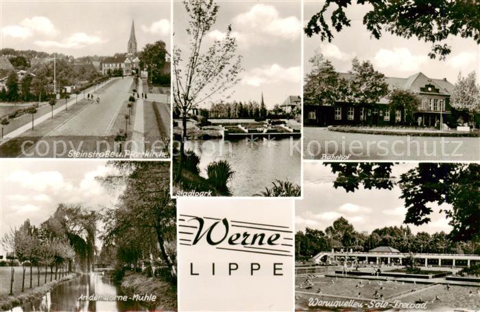 Werne  Lippe Muenster Westfalen Steinstrasse Kirche Stadtpark Bahnhof Muehle Sol