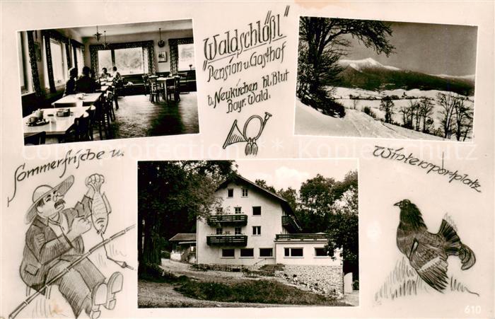 Neukirchen Heilig Blut Gasthof Pension Waldschloessl Gastraum Panorama