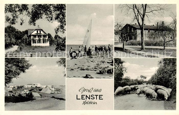 Lenste Holstein Teilansichten Campingplatz Schafherde Strandvergnuegen