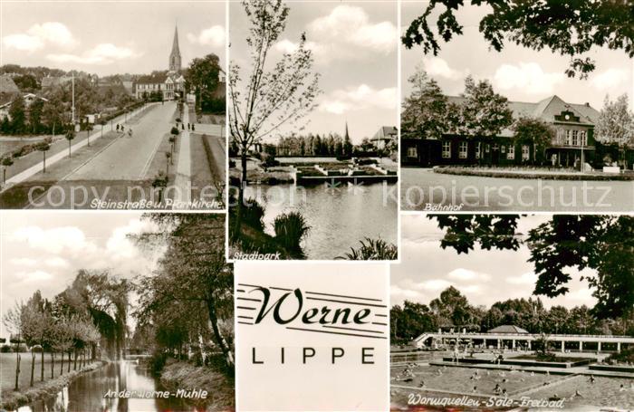 Werne  Lippe Muenster Westfalen Steinstrasse Kirche Stadtpark Bahnhof Horne-Mueh