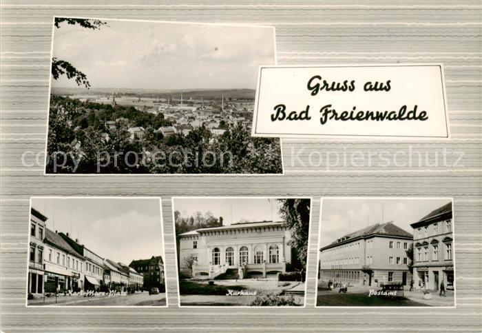 Bad Freienwalde Karl Marx Platz Kurhaus Postamt Panorama