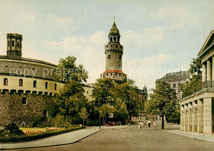 Goerlitz  Sachsen Kaisertrutz mit Reichenbacher Turm und Gerhart Hauptmann Theat