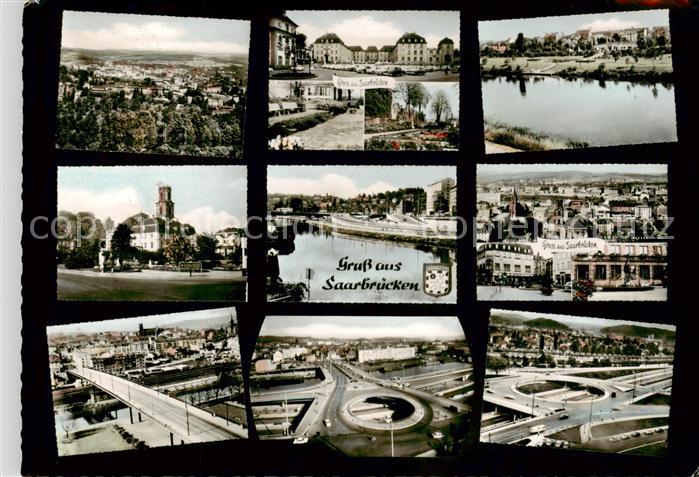 SAARBRueCKEN Saarland Teilansichten Stadtpanorama Stadtautobahn Luftbild Bruecke