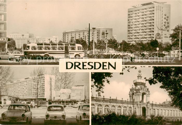 Dresden Elbe Rathaus Christianstrasse Zwinger