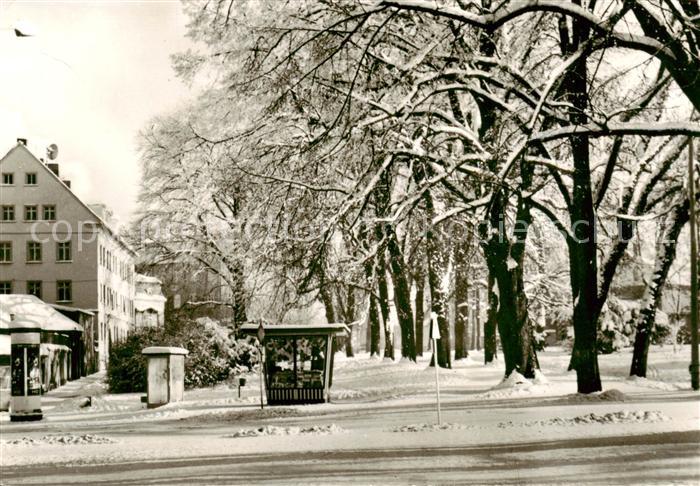 Freiberg  Sachsen Karl Liebknecht Platz im Winter