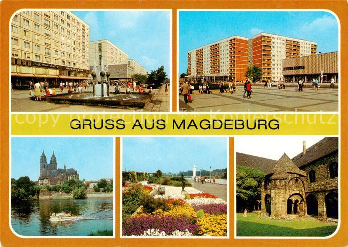 MAGDEBURG  CITY Karl Marx Strasse Julius Bremer Strasse Dom Promenade der Voelke