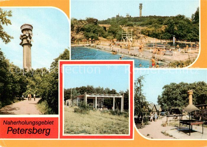 Petersberg Halle Fernsehturm Bergbad Pavillon HOG Waldschenke