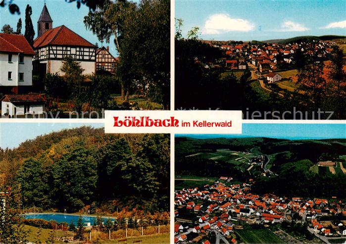 Loehlbach Teilansichten Fliegeraufnahmen Schwimmbad