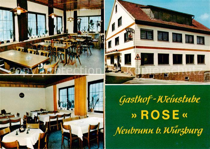 Neubrunn Wuerzburg Gasthof Weinstube Rose Gastraeume