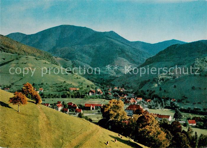 Muenstertal  Schwarzwald Fliegeraufnahme mit Blick zum Belchen