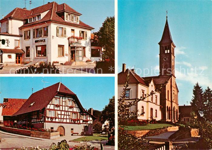 Ohlsbach Gasthof Pension Rebstock Fachwerkhaus Kirche